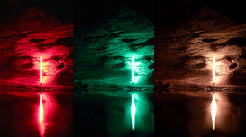dot-spot lux columnar Lichtsaeule